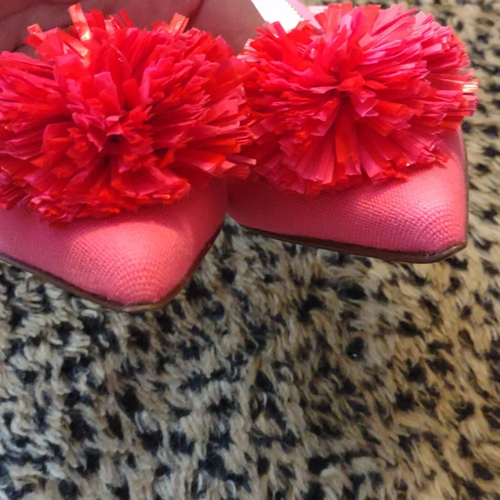 J. Crew Sophia Mule w/Rafia Pom Pom Sz. 9